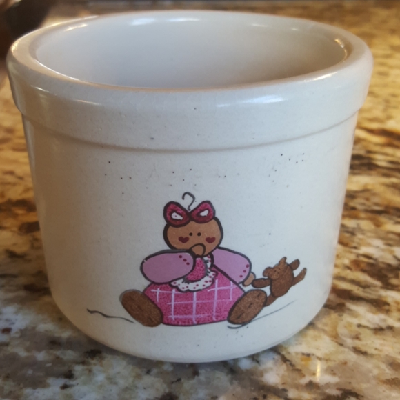 Vintage R.R.P. Co. Collectible Crock, Hand Painted - Picture 1 of 3